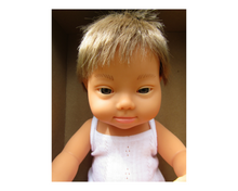 Load image into Gallery viewer, Miniland doll - Caucasion Boy, down syndrome 38cm
