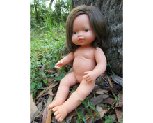 Load image into Gallery viewer, Miniland doll - Brunette Girl, undressed 38cm

