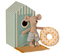 Load image into Gallery viewer, Maileg Little Brother Beach Mouse in Cabin
