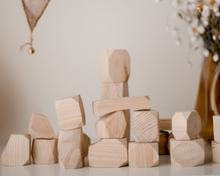 Load image into Gallery viewer, Qtoys wooden stacking gems, wooden blocks
