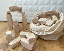 Load image into Gallery viewer, Qtoys wooden stacking jems, wooden blocks
