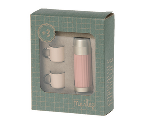 Maileg Miniature Thermos and Cups -Coral