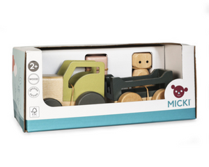 micki tractor wooden toy